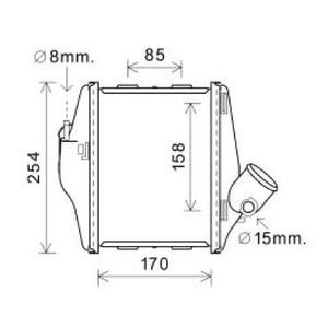 Intercooler d'échangeur de turbo- Compatible avec mercedes smart de 2007 à 2014