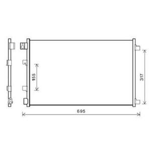 Condenseur de climatisation - Compatible avec Nissan Qashqai de 2007 à 2010