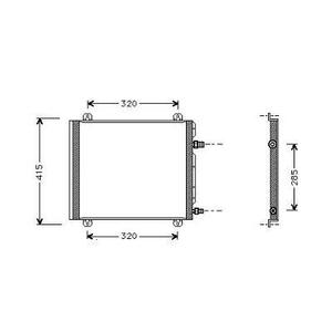 Condenseur de climatisation - Compatible avec Renault Twingo de 1993 à 1998