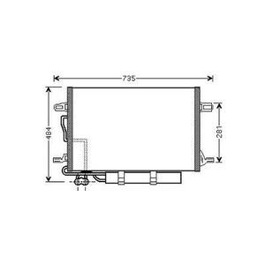Condenseur de climatisation - Compatible avec Mercedes Classe C (W203) de 2004 à 2007