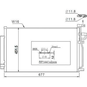 Condenseur de climatisation - Compatible avec Opel Antara de 2007 à 2010