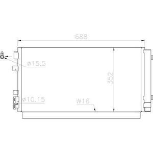 Condenseur de climatisation - Compatible avec Renault Megane de 2012 à 2014
