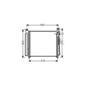 Condenseur de climatisation - Compatible avec Kia Picanto de 2008 à 2011