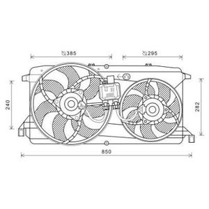 Ventilateur de refroidissement du moteur - Compatible avec Ford Transit de 2006 à 2014