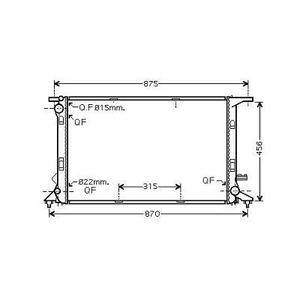 Radiateur de refroidissement du moteur - Compatible avec Audi A4 de 2007 à 2011