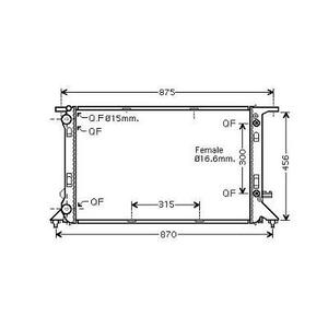 Radiateur de refroidissement du moteur - Compatible avec Audi A4 de 2007 à 2011