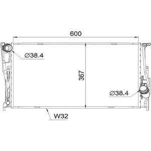 Radiateur de refroidissement du moteur - Compatible avec BMW X1 (E84) de 2009 à 2015