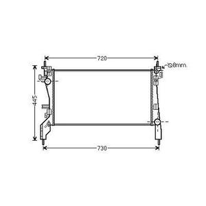 Radiateur de refroidissement du moteur - Compatible avec Peugeot Bipper à partir de 2008