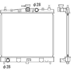 Radiateur de refroidissement du moteur - Compatible avec Nissan Micra (K12) de 2003 à 2005