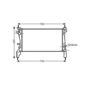 Radiateur de refroidissement du moteur - Compatible avec fiat fiorino/qubo de 2007 à 2016