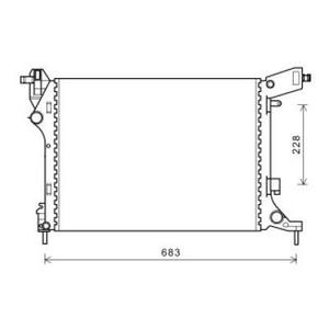 Radiateur de refroidissement du moteur - Compatible avec Fiat 500L de 2012 à 2017