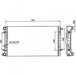 Radiateur de refroidissement du moteur - Compatible avec Ford Mondeo de 2000 à 2003