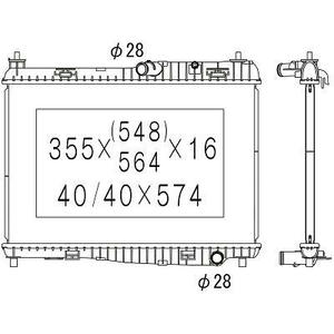 Radiateur de refroidissement du moteur - Compatible avec Ford B-Max à partir de 2012