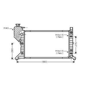 Radiateur de refroidissement du moteur - Compatible avec mercedes sprinter de 2000 à 2006