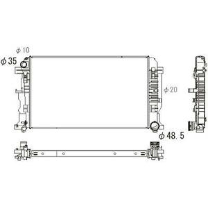 Radiateur de refroidissement du moteur - Compatible avec Volkswagen Crafter de 2006 à 2016