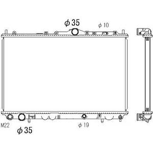 Radiateur de refroidissement du moteur - Compatible avec mitsubishi carisma de 1995 à 2006