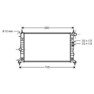 Radiateur de refroidissement du moteur - Compatible avec Opel Vectra B de 1995 à 1998