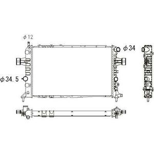 Radiateur de refroidissement du moteur - Compatible avec Opel Zafira de 1999 à 2005