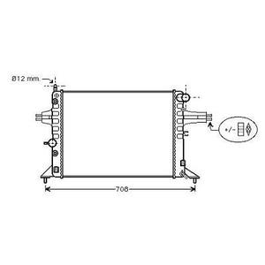 Radiateur de refroidissement du moteur - Compatible avec Opel Zafira de 1999 à 2005