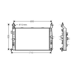 Radiateur de refroidissement du moteur - Compatible avec Opel Meriva de 2006 à 2010