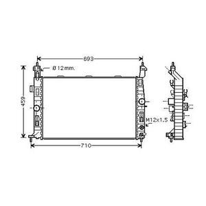 Radiateur de refroidissement du moteur - Compatible avec Opel Meriva de 2006 à 2010