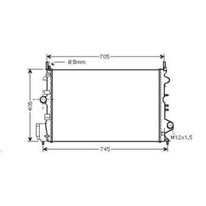 Radiateur de refroidissement du moteur - Compatible avec Fiat Croma à partir de 2007