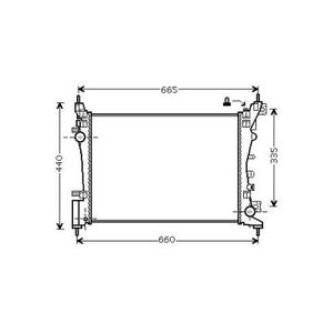 Radiateur de refroidissement du moteur - Compatible avec Opel Corsa D de 2011 à 2015