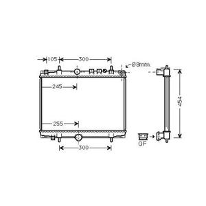 Radiateur de refroidissement du moteur - Compatible avec peugeot 406 de 1999 à 2004