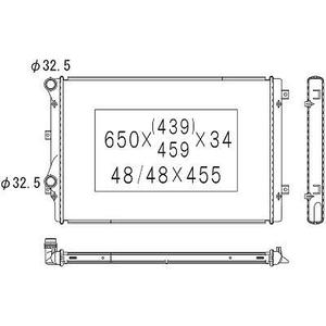 Radiateur de refroidissement du moteur - Compatible avec Volkswagen Breakan de 2003 à 2006