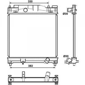Radiateur de refroidissement du moteur - Compatible avec Toyota IQ à partir de 2009