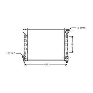 Radiateur de refroidissement du moteur - Compatible avec Volkswagen Golf II de 1983 à 1991