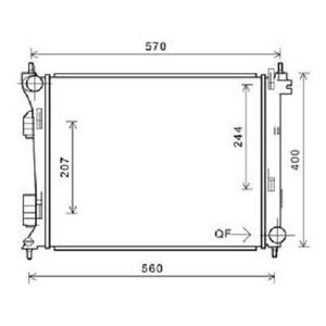 Radiateur de refroidissement du moteur - Compatible avec kia rio à partir de 2015