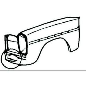 Aile avant position droit - Compatible avec Mercedes (W114/115) de 1968 à 1973