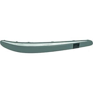 Baguette et bande protectrice de pare-chocs position droit couleur chrome - Compatible avec Mercedes Classe E (W211) de 2002 à 2006