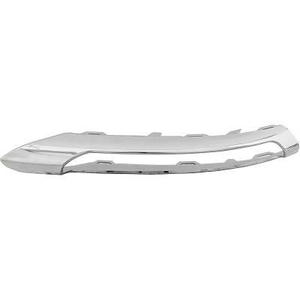 Baguette et bande protectrice de pare-chocs position droit couleur chrome - Compatible avec Mercedes Classe E (W211) de 2006 à 2009