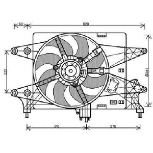 Ventilateur de refroidissement du moteur - Compatible avec Fiat Doblo de 2005 à 2010