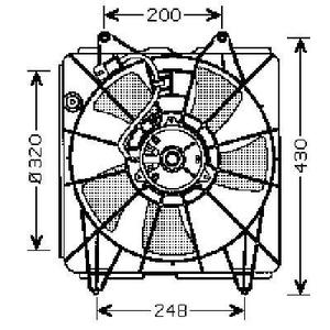 Ventilateur de refroidissement du moteur - Compatible avec honda civic de 2005 à 2012
